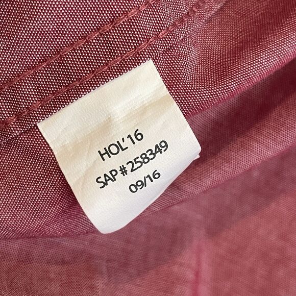Nautica Mens Button Up Red Cotton Lightweight Short Sleeve 18 XXL - Picture 6 of 8